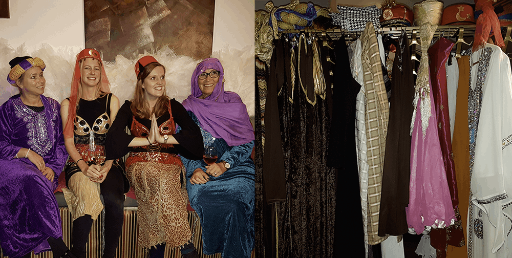 Ons waterpijpen terras Arabisch verkleedfeest plus fotograaf plus decor