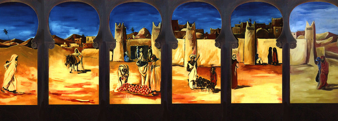 Spetterende en spectaculaire Arabische shows oosterse stadje bedoeienen stadje